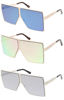 Picture of Oversized Retro Modern Futuristic Square Aviator Mirror Lens Wholesale Sunglasses