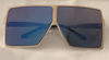 Picture of Oversized Retro Modern Futuristic Square Aviator Mirror Lens Wholesale Sunglasses