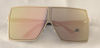 Picture of Oversized Retro Modern Futuristic Square Aviator Mirror Lens Wholesale Sunglasses