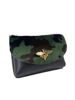 Picture of Pony skin clutch bag with bee closure
