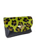 Picture of Pony skin clutch bag with bee closure