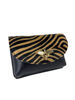 Picture of Pony skin clutch bag with bee closure