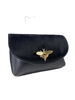 Picture of Pony skin clutch bag with bee closure